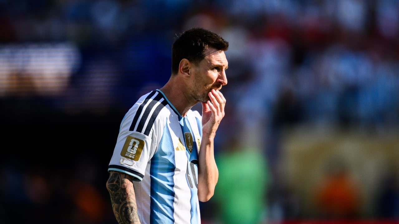 Gesto de Lionel Messi en la final del Mundial 2026 ante España.