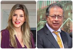 La exembajadora Ángela Benedetti y el presidente de Colombia, Gustavo Petro.
