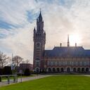 Peace Palace in Hague, Seat of the International Court of Justice part of united nation UN, The Netherlands in summer time. ICJ or world court gives advisory opinions on international legal issues.