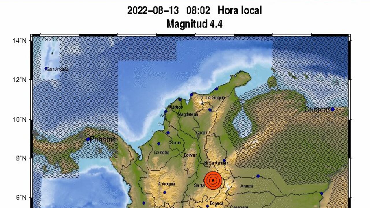 Según el Servicio Geológico Colombiano (SGC) el sismo tuvo una magnitud de 4.4 grados. Foto: @sgcol
