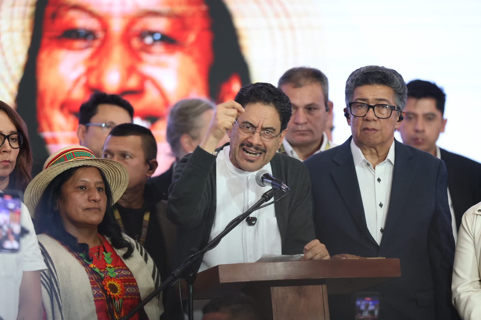 Candidato presidencial Iván Cepeda, resultados votaciones.
Aida Quilcué, candidata a la vicepresidencia.