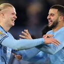 Haaland y Walker: figuras del Manchester City.