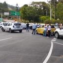 Bloquean vías de acceso al aeropuerto José María Córdova de Rionegro por precio de peajes.
