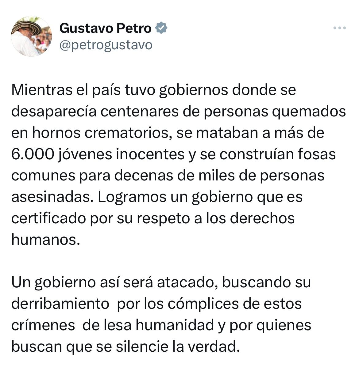 Trino presidente Gustavo Petro