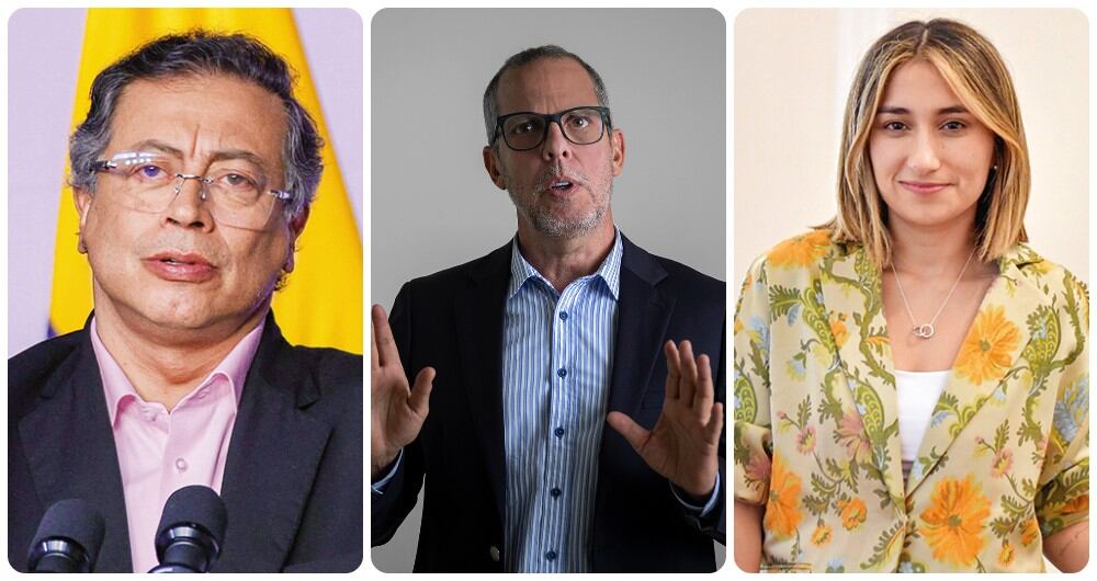 Gustavo Petro, Alfredo Saade, y Laura Sarabia.
