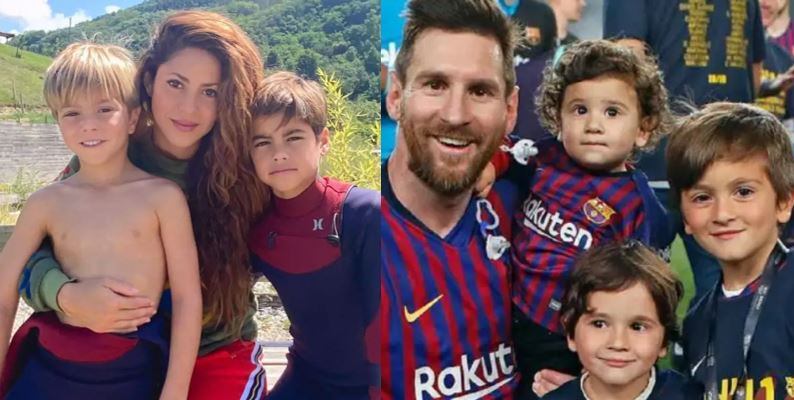 Hijos de Shakira y los hijos de Messi