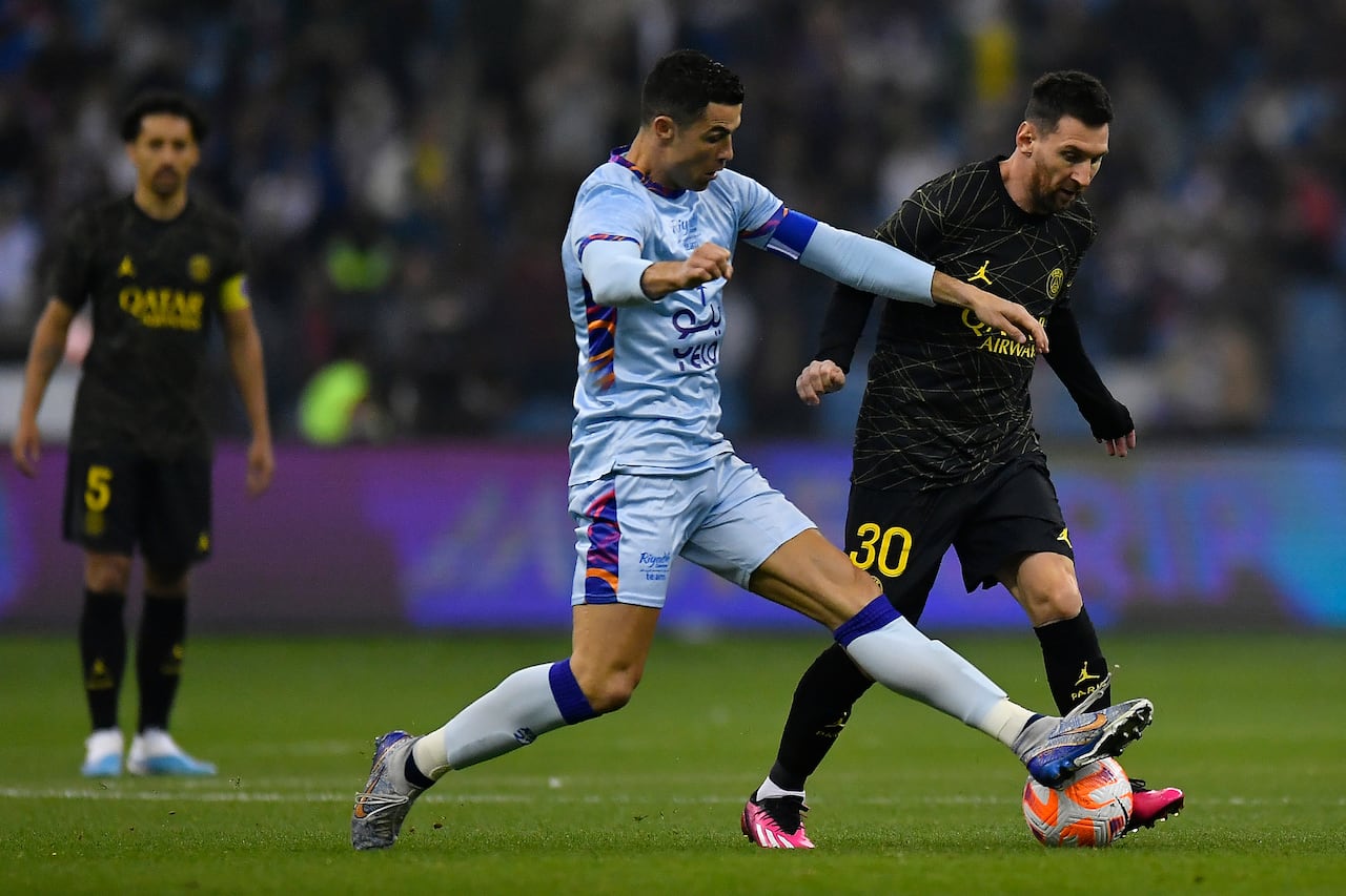 Último partido entre Messi (PSG) y Cristiano (Riyadh All-Stars)