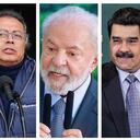 Gustavo Petro, Lula da Silva y Nicolás Maduro.