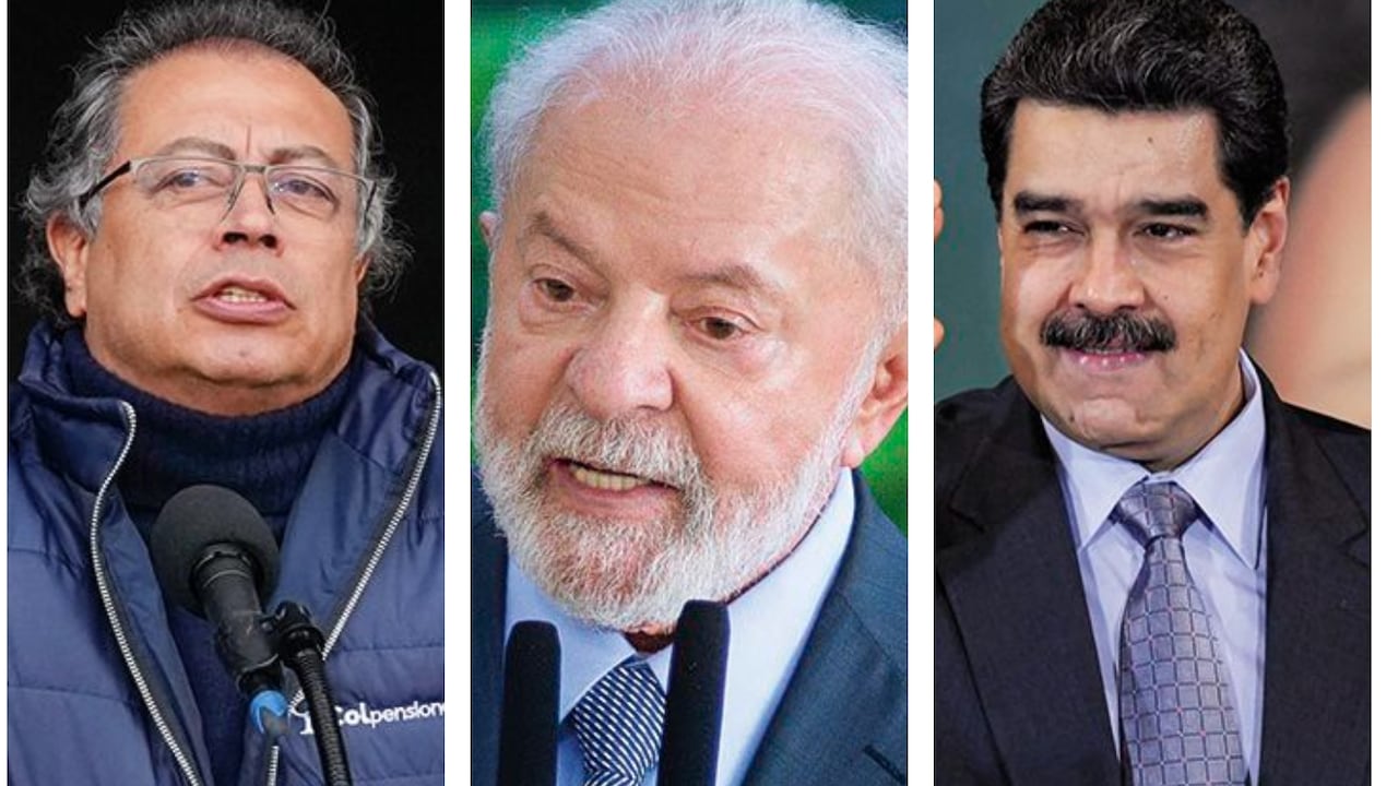 Gustavo Petro, Lula da Silva y Nicolás Maduro.