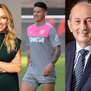 Karol G, Ángela Zuluaga, James Rodríguez y Carlos Ignacio Gallego.