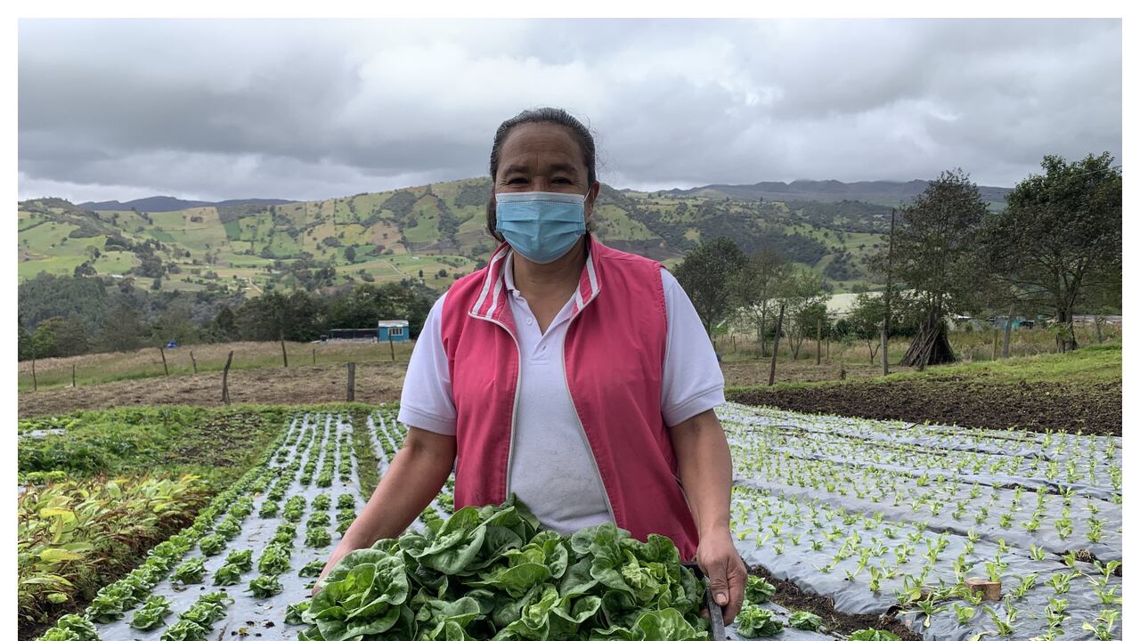 María Hilda Ramírez, una de las emprendedoras de la zona rural de Bogotá que ofrecerá sus productos en el mercado que se llevará a cabo en Plaza de las Américas.