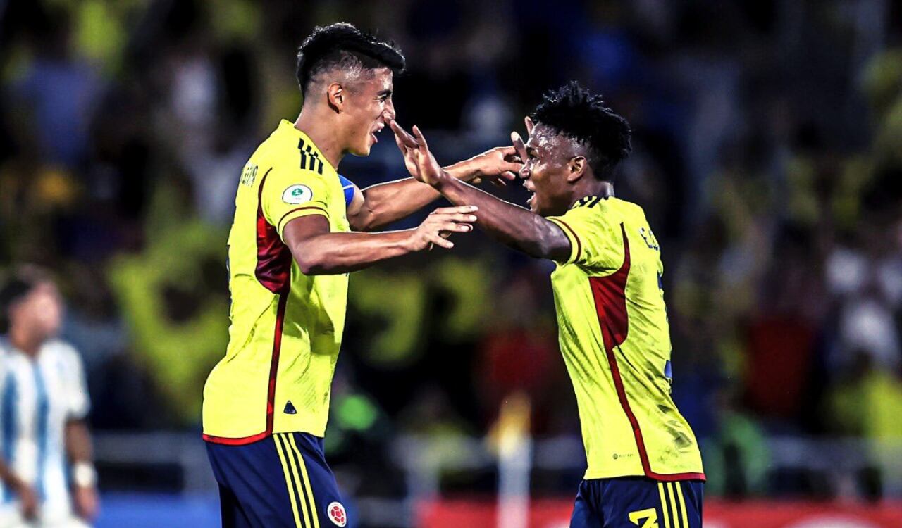 Kevin Mantilla, zaguero de la Selección Colombia Sub-20.