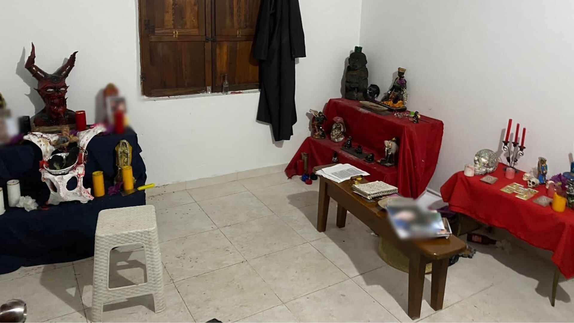 Supuesta sala de santería en Antioquia.