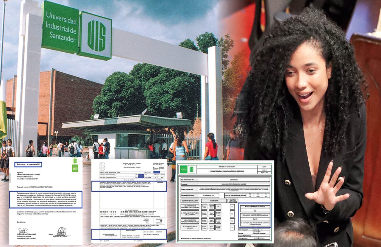 Sin experiencia ni título profesional, Juliana Guerrero recibió contratos de supervisión con la Universidad Industrial de Santander. El centro académico se negó a dar información.