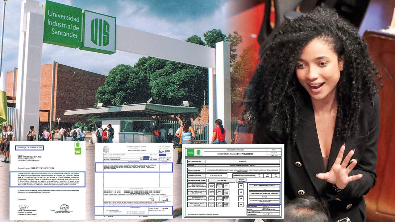 Sin experiencia ni título profesional, Juliana Guerrero recibió contratos de supervisión con la Universidad Industrial de Santander. El centro académico se negó a dar información.