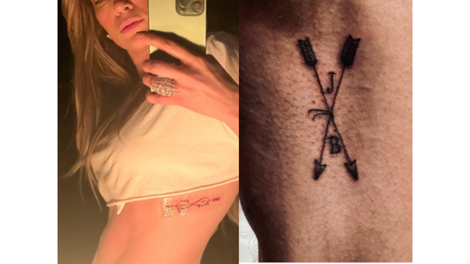 Nuevos tatuajes de Jennifer López y Ben Affleck