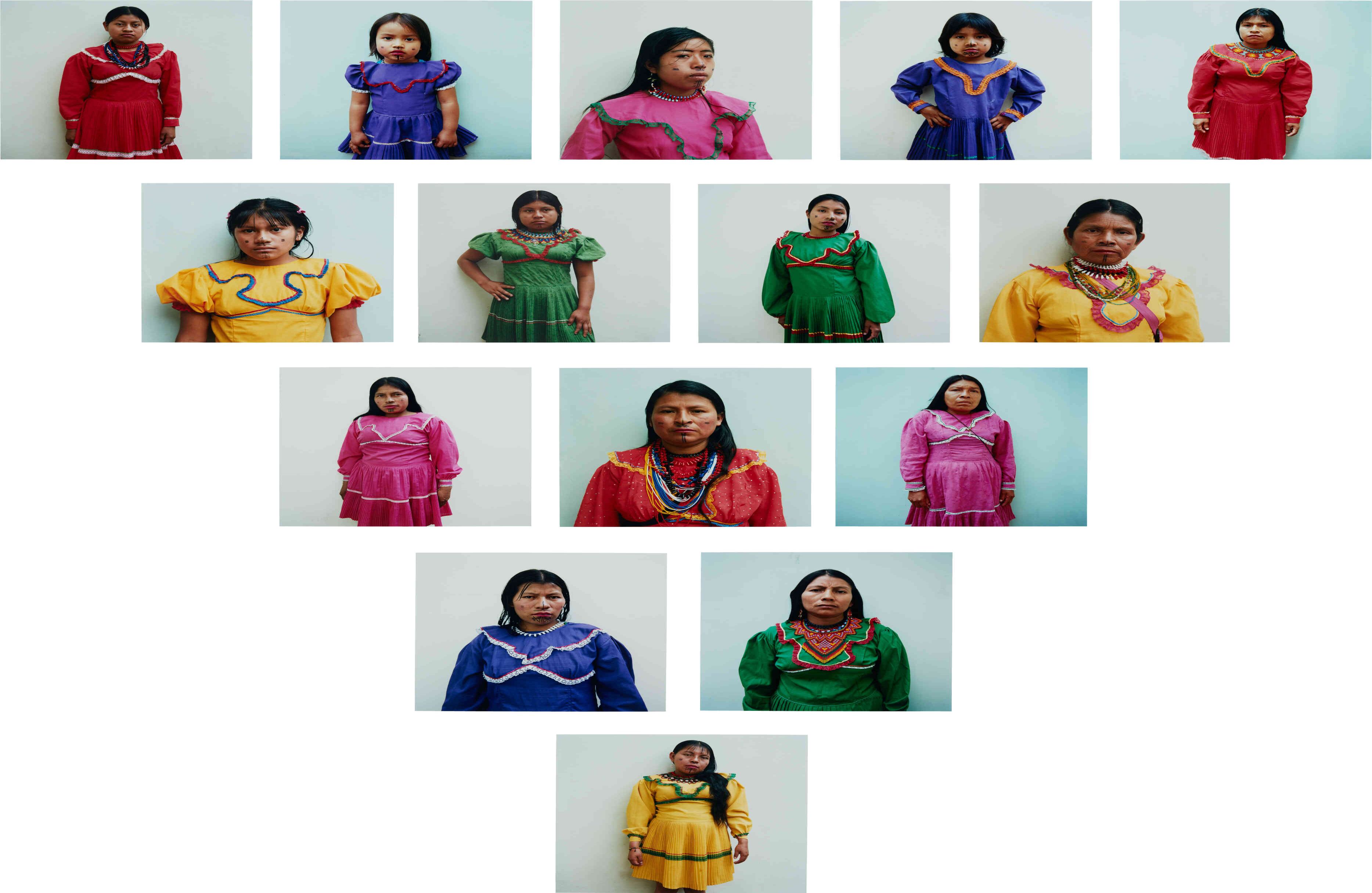 Retratos de mujeres Embera Chamis. Por: de Karen Paulina Biswell.