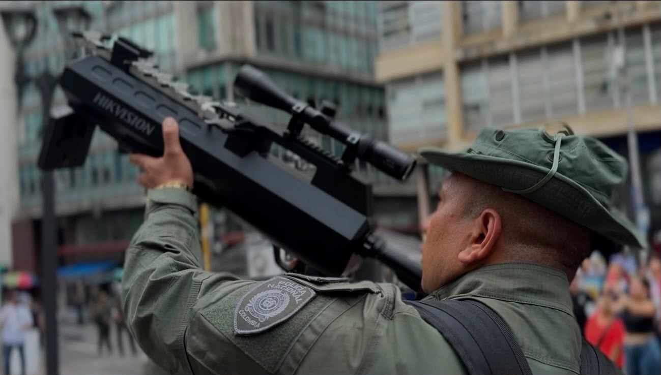 Este es uno de los aparatos que adquirió la Gobernación del Valle para bloquear drones.
