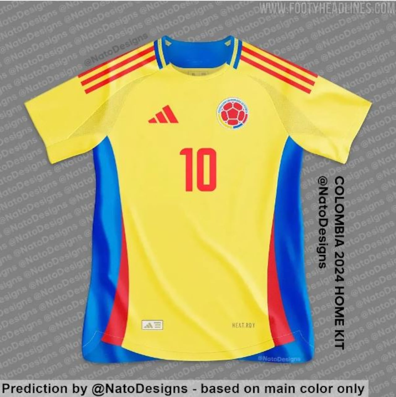 Filtran el diseño de la camiseta que usaría la Selección Colombia en la Copa América 2024