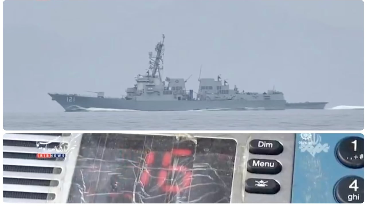 El barco militar tuvo que responder a la amenaza de la guardia de Irán.