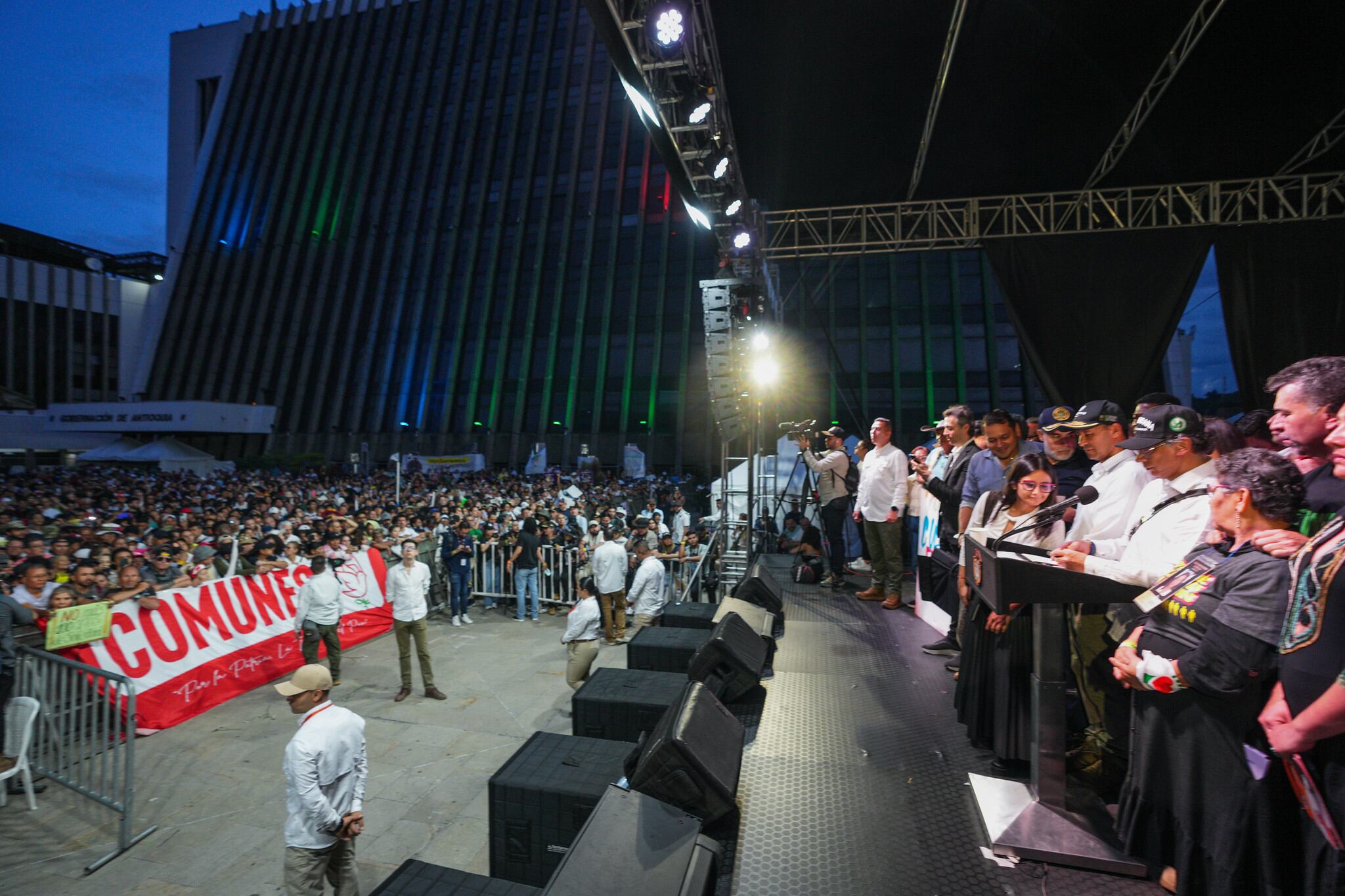 El presidente, Gustavo Petro, en La Alpujarra (Medellín)