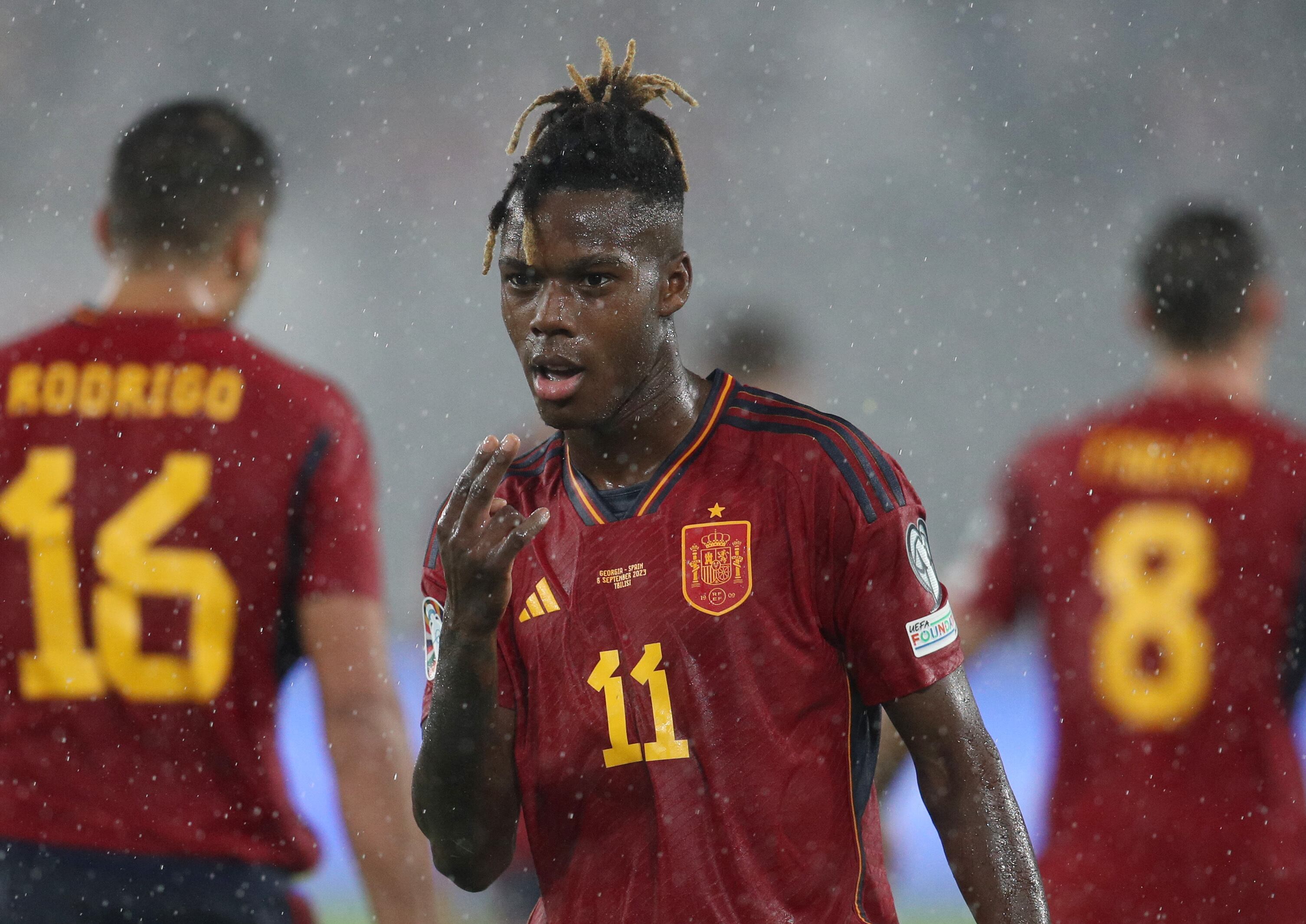 Nico Williams, juega para España y el Athletic Club.