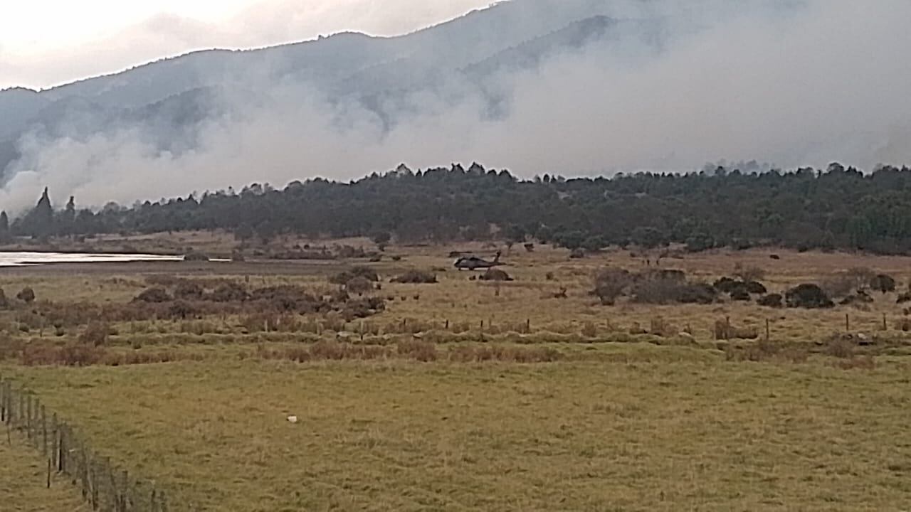 Incendio forestal en el Neusa.