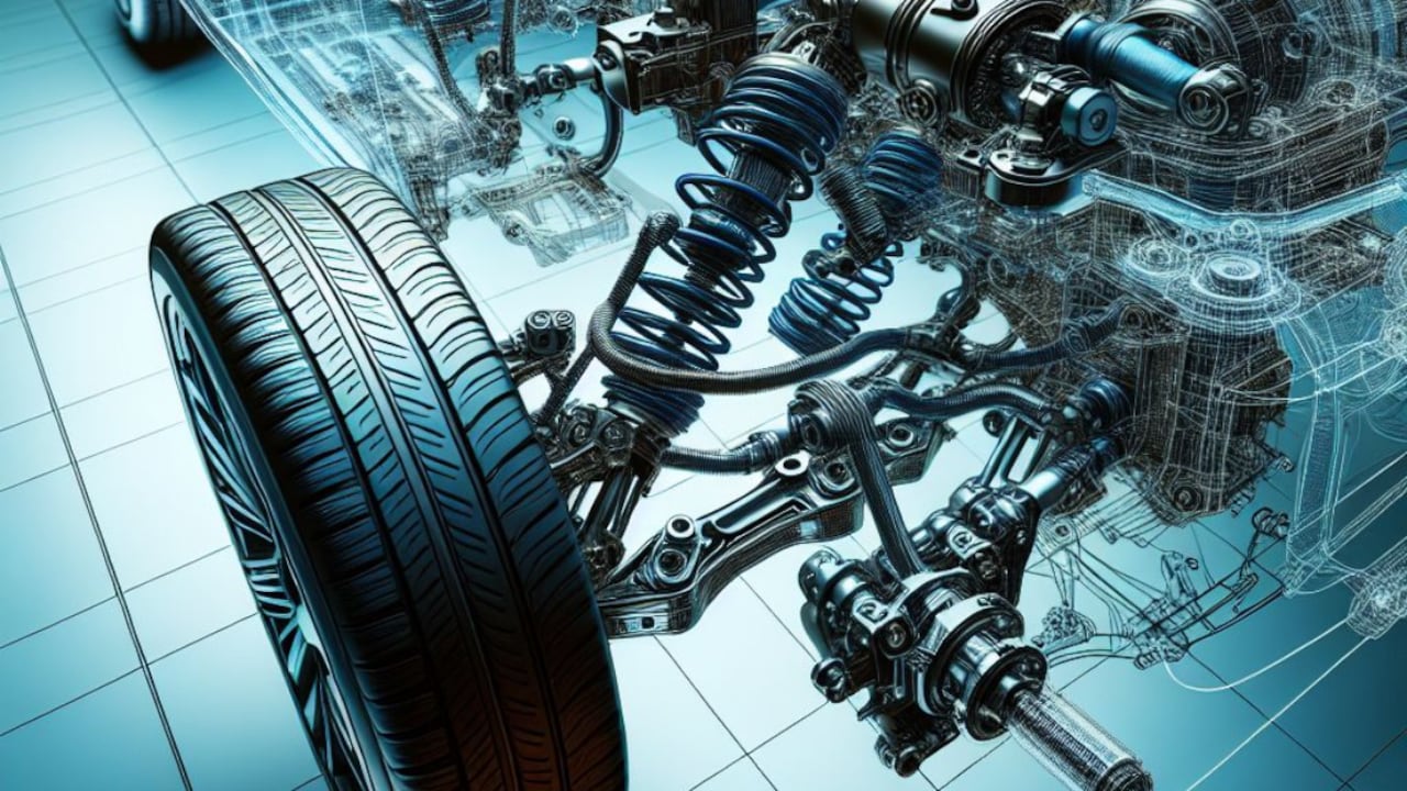 El sistema de suspensión de un carro es clave para amortiguar los golpes que el vehículo recibe.