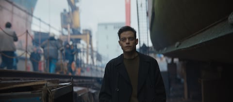 Rami Malek as Heller in 20th Century Studio's THE AMATEUR. Photo courtesy of 20th Century Studios. © 2024 20th Century Studios. All Rights Reserved.