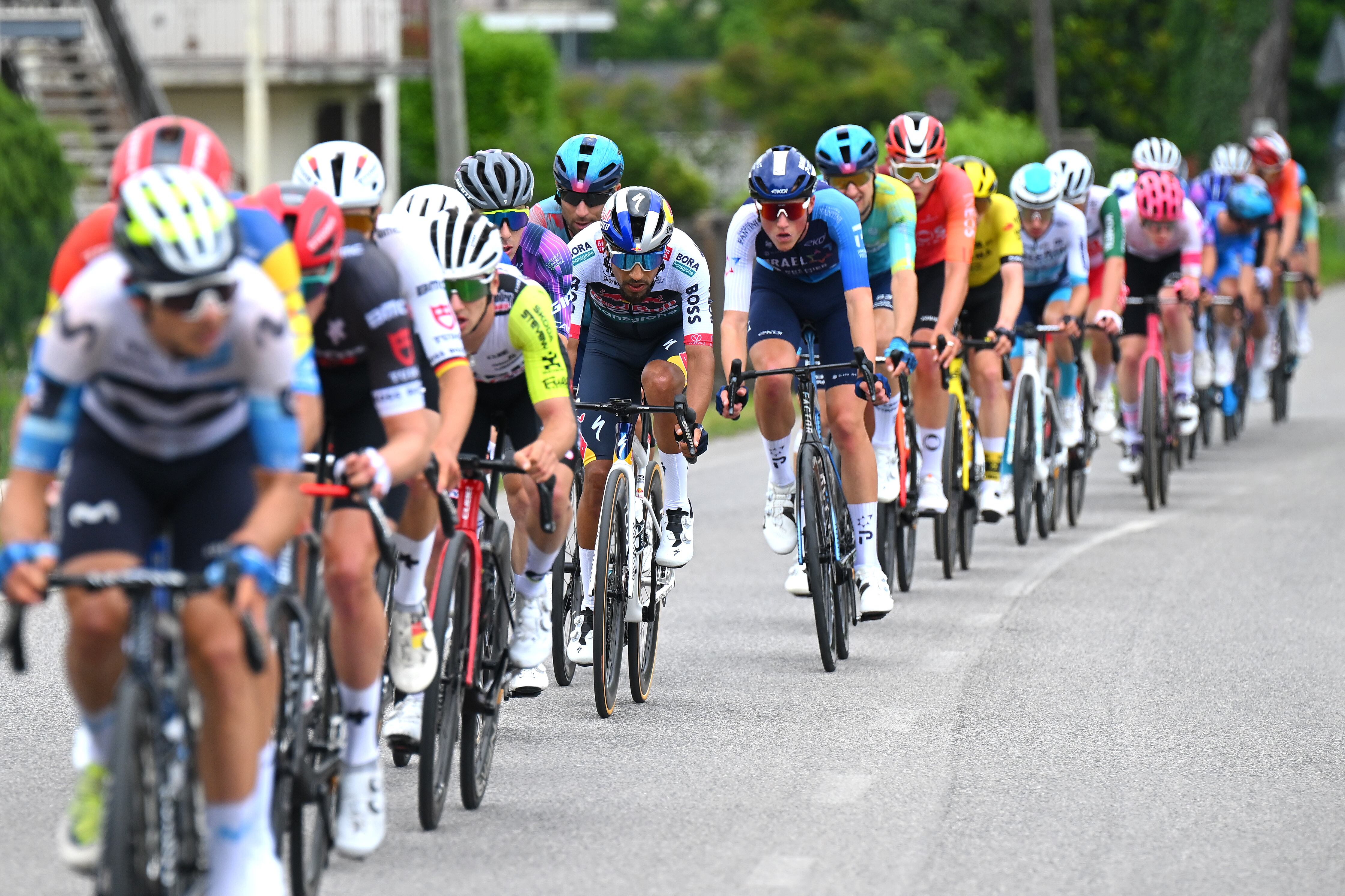 ASIAGO, ITALY - MAY 25: Daniel Felipe Martinez of Colombia and Team Red Bull - BORA - hansgrohe competes in the breakaway during the 108th Giro d'Italia 2025, Stage 15 a 219km stage from Fiume Veneto to Asiago / #UCIWT / on May 25, 2025 in Asiago, Italy. (Photo by Tim de Waele/Getty Images)