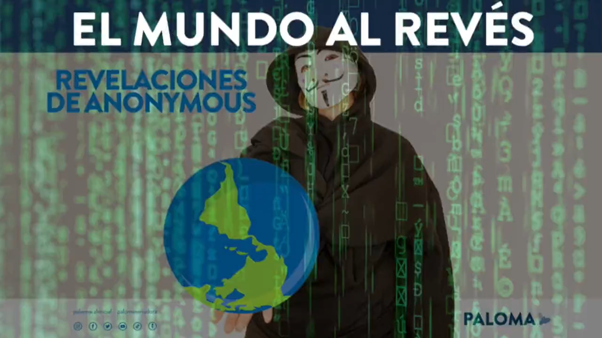 Paloma Valencia disfrazada de Anonymous.