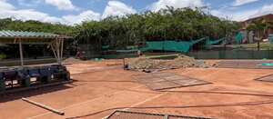 Las obras en las canchas de tenis solo van en un 7 %.