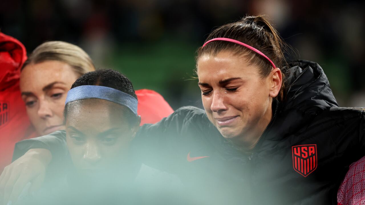 Alex Morgan, en lágrimas tras la eliminación de Estados Unidos.