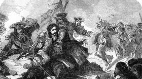 La muerte de d'Artagnan en la sede de Maastricht, grabado del siglo XIX. Foto: 12/Universal Images Group via Getty Images.