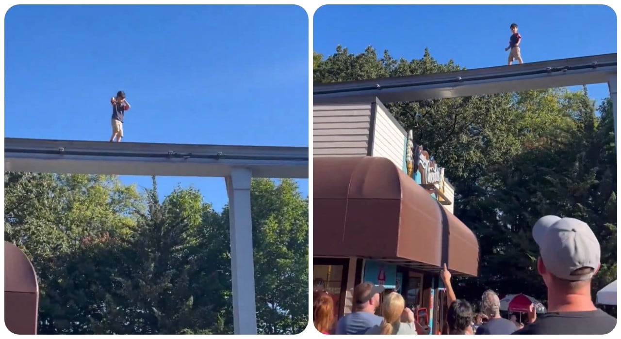 El niño fue rescatado por una persona que subió a las vías