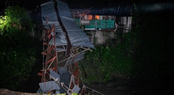 Cañón del Combeima, donde se cayó un puente.