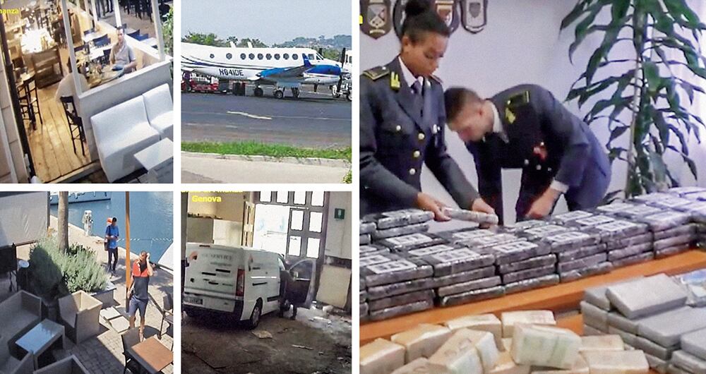 La aeronave de matrícula N84IDE sirvió para transportar la droga desde Cartagena a Estados Unidos.  El cargamento llegó al puerto de Génova en una embarcación. 