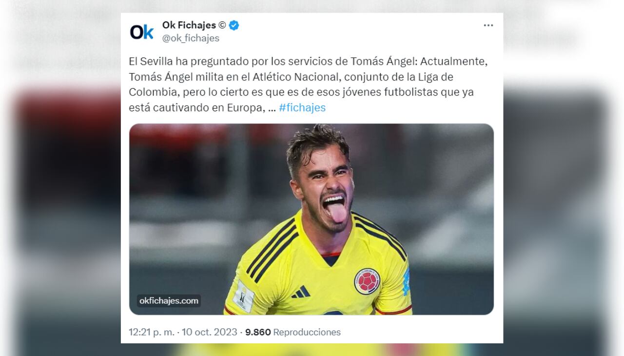 Tomás Ángel suena para el Sevilla.