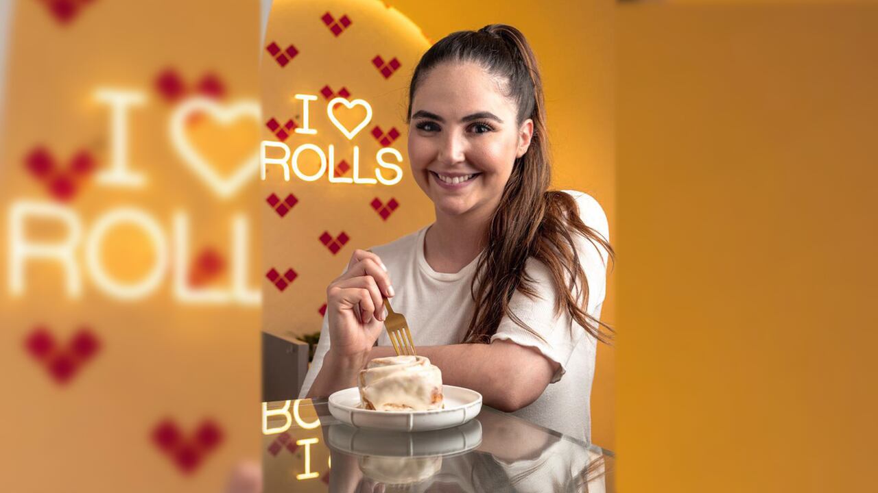 María Parra, líder del negocio Oh my roll, el cual nació a partir del éxito de su receta de rollos de canela.