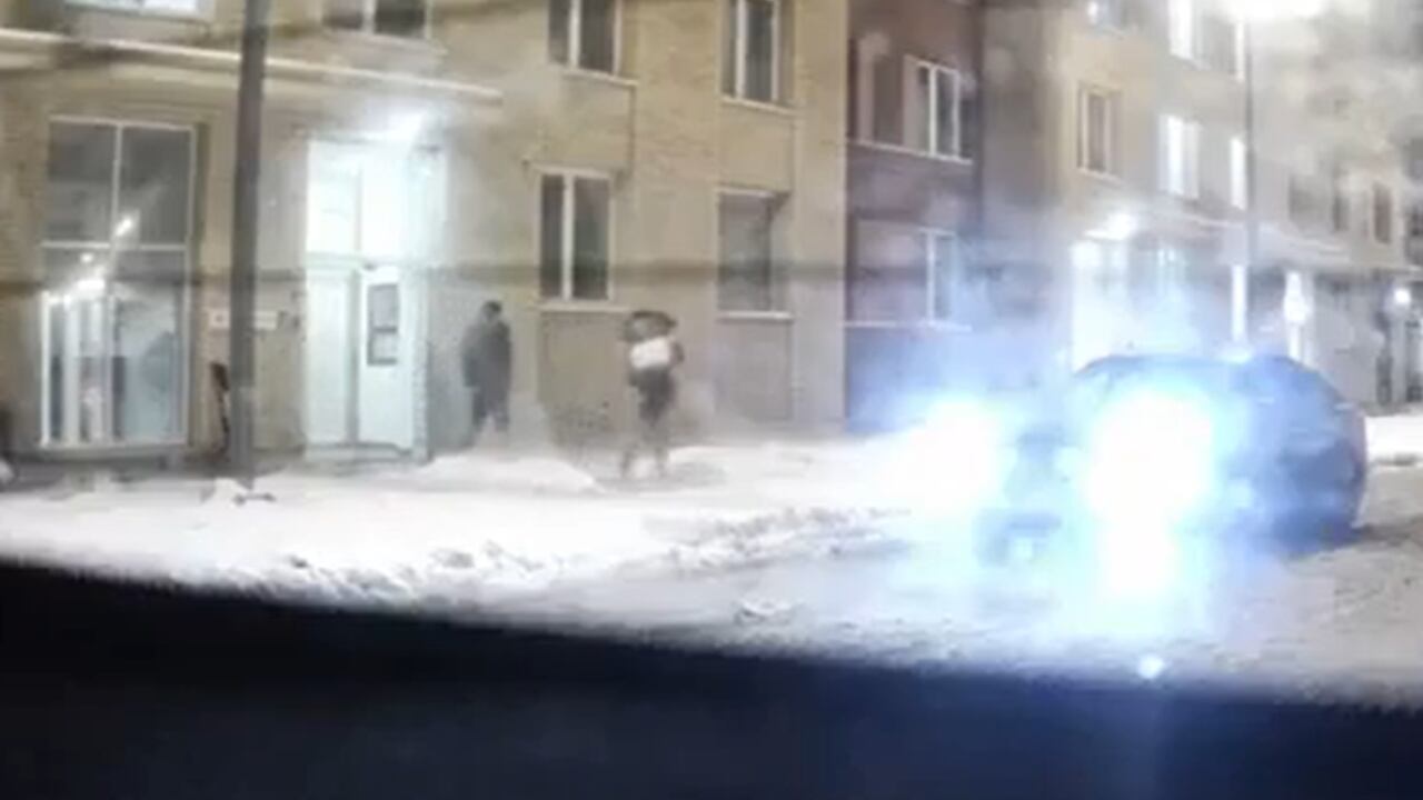 Momento exacto de la explosión en Moscú.