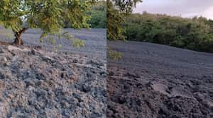 Cubierta de lodo en el municipio de Turbo, Antioquia, después de la erupción del volcán Los Aburridos.
