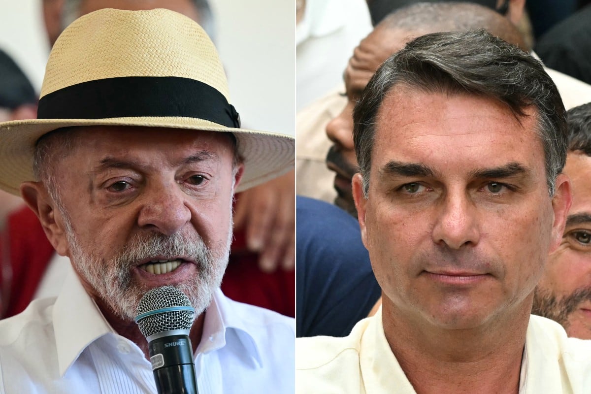 Lula da Silva y Flávio Bolsonaro.