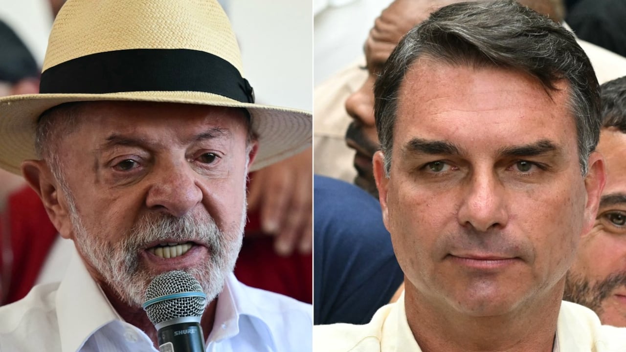 Lula da Silva y Flávio Bolsonaro.