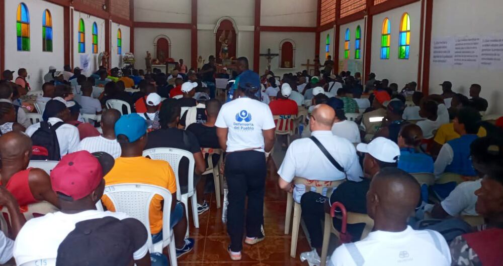 Comunidad víctima de desplazamiento forzado en zona rural de Istmina, Chocó.