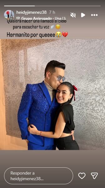 Yeison Jiménez y su hermana