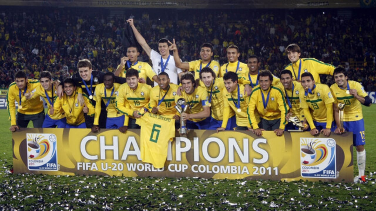Brasil sub-20 campeona del mundo en 2011. Dicho Mundial se realizó en Colombia.
