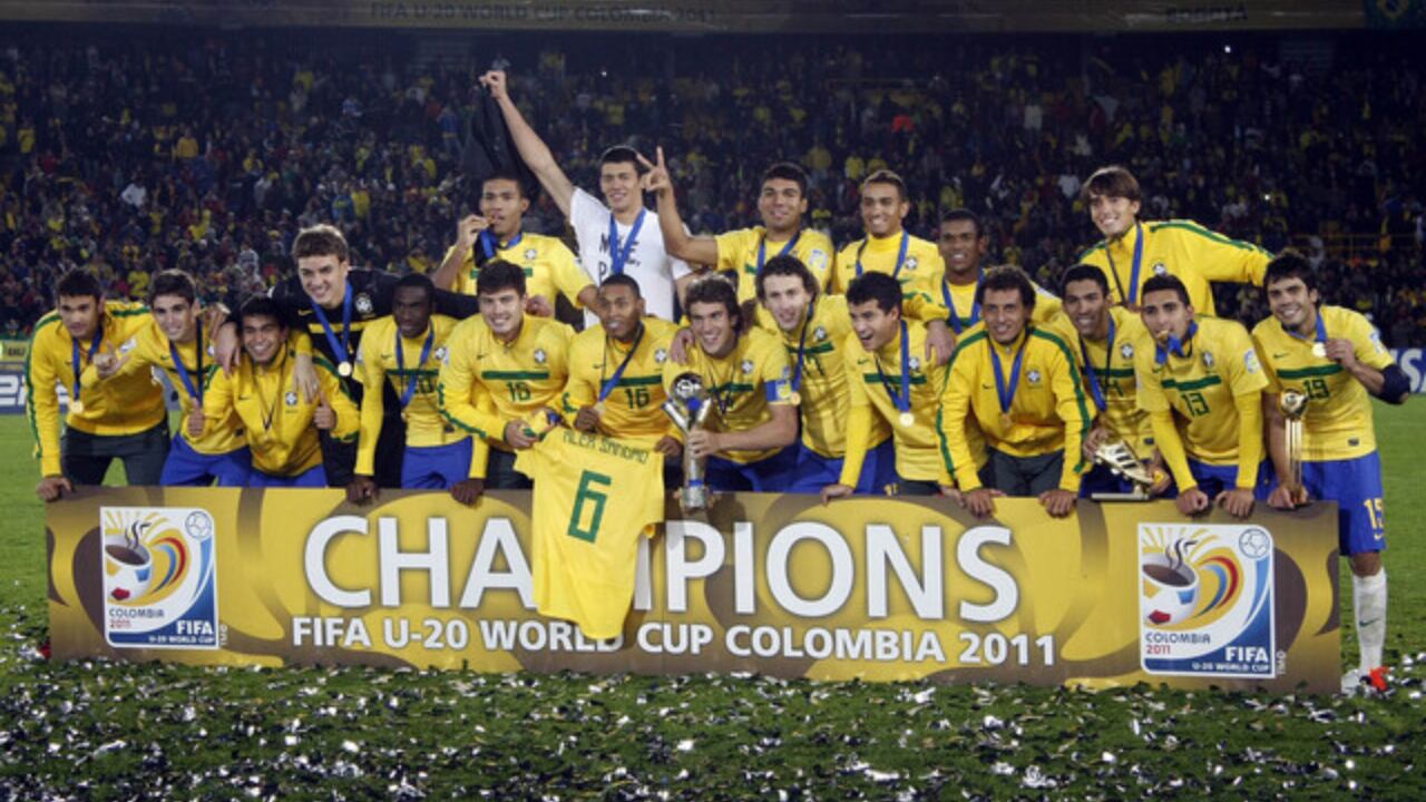 Brasil sub-20 campeona del mundo en 2011. Dicho Mundial se realizó en Colombia.