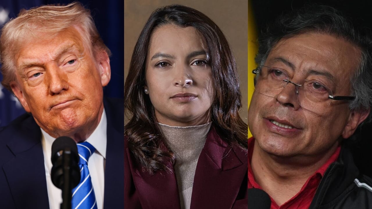 Donald Trump, Andrea Petro y Gustavo Petro.