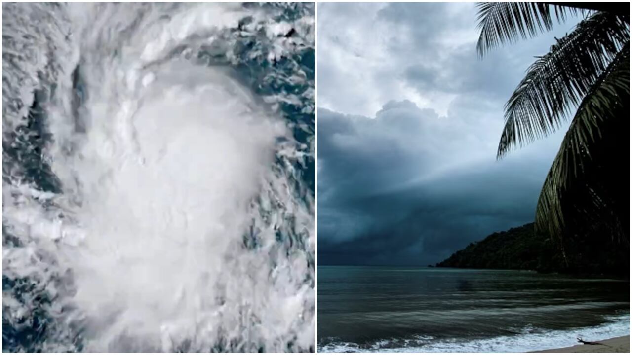 Imágenes satelitales del huracán Beryl por el Atlántico.
