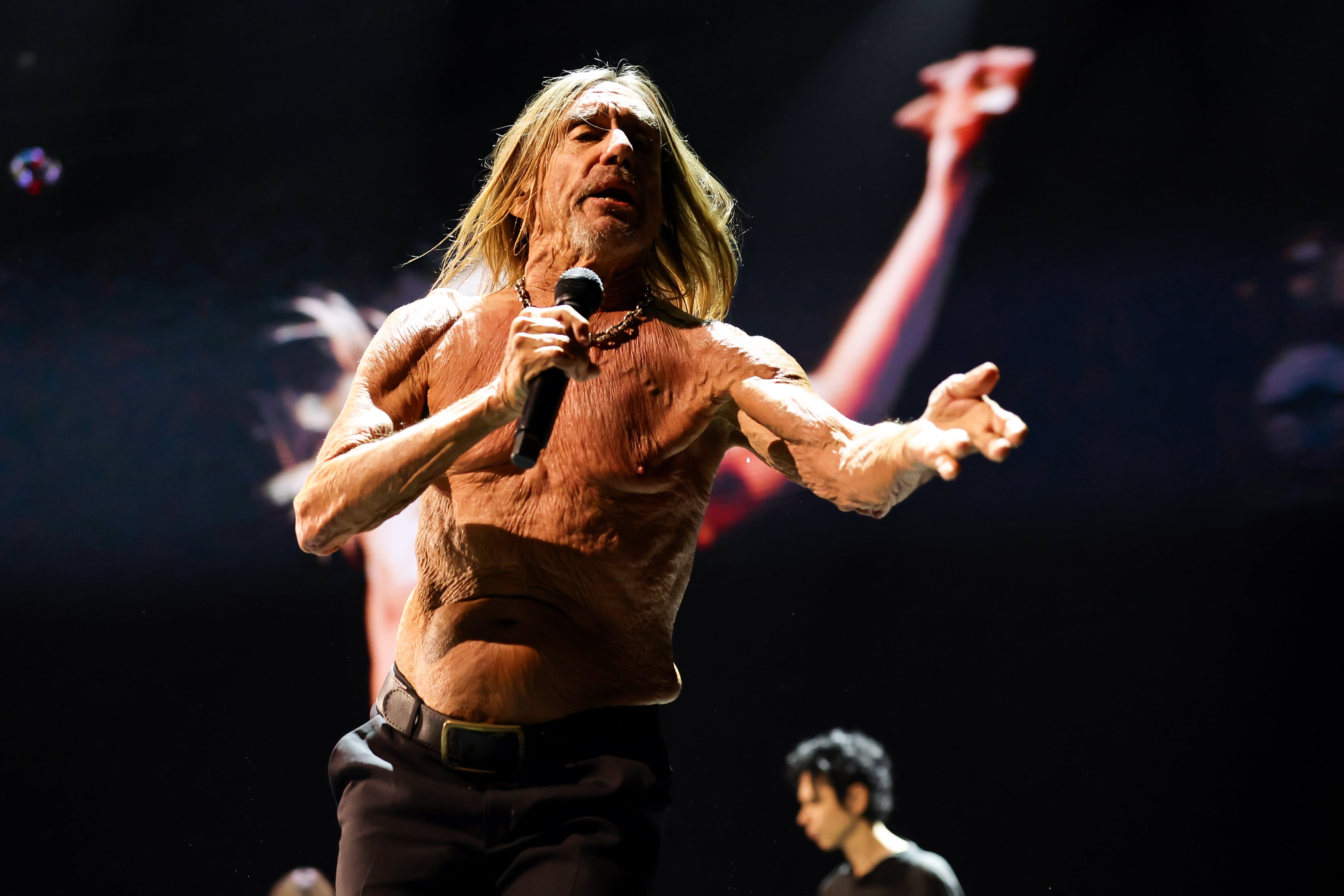 Iggy Pop en la carpa Mojave, en el Coachella Valley Music and Arts Festival de 2026, en Indio, California. Foto: Arturo Holmes/Getty Images for Coachella.